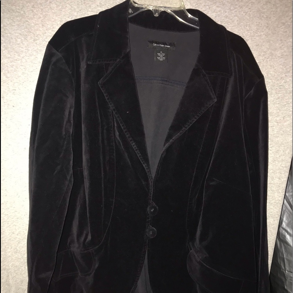 Calvin Klein black velvet jacket Orig. 119.50 NWT